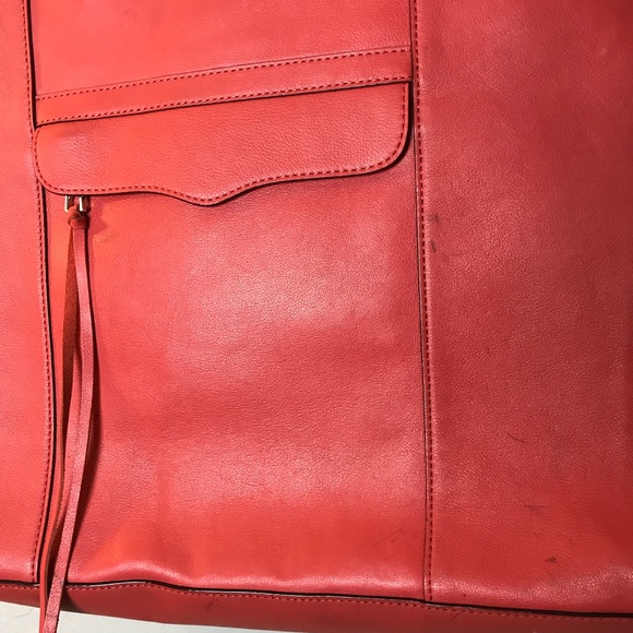 Rebecca Minkoff Large Orange Leather Tote - Picture 2 of 6